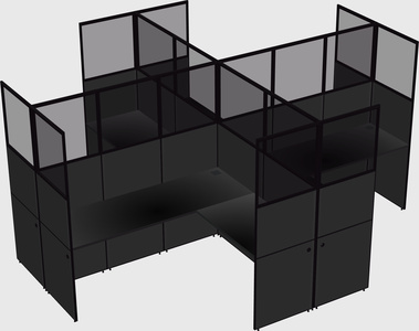 Shared l-shaped cubicles