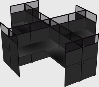 Shared l-shaped cubicles
