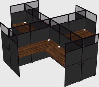 Shared l-shaped cubicles