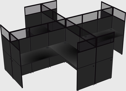Shared l-shaped cubicles