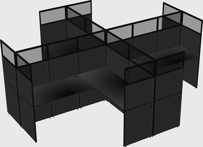 Shared l-shaped cubicles
