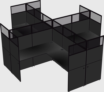 Shared l-shaped cubicles