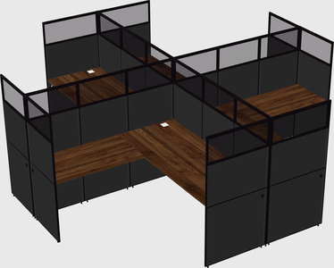 Shared l-shaped cubicles