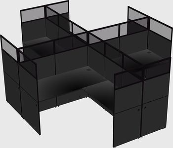 Shared l-shaped cubicles