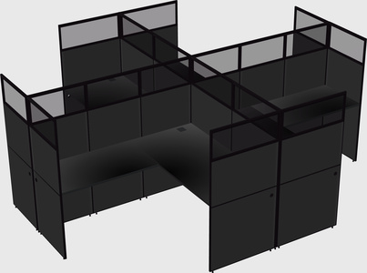 Shared l-shaped cubicles