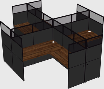 Shared l-shaped cubicles