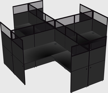 Shared l-shaped cubicles