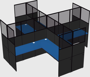 Shared l-shaped cubicles