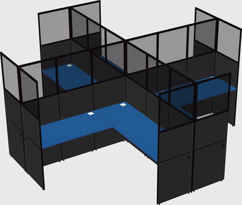 Shared l-shaped cubicles