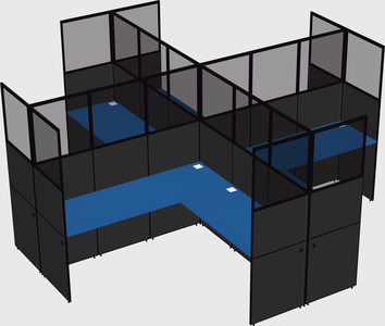 Shared l-shaped cubicles