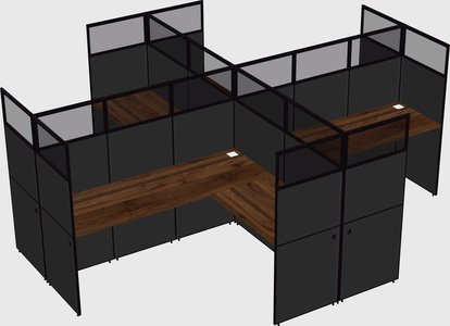 Shared l-shaped cubicles