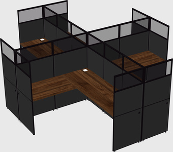 Shared l-shaped cubicles