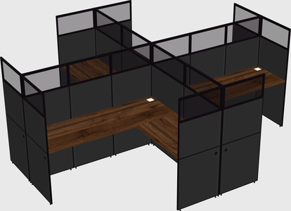 Shared l-shaped cubicles