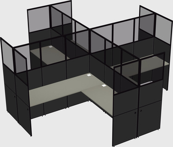 Shared l-shaped cubicles