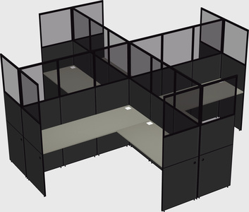 Shared l-shaped cubicles