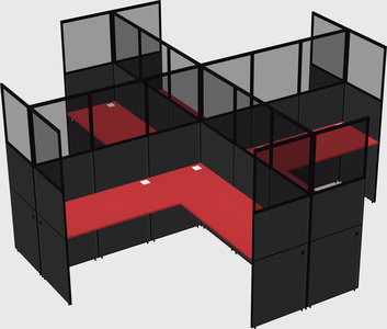Shared l-shaped cubicles