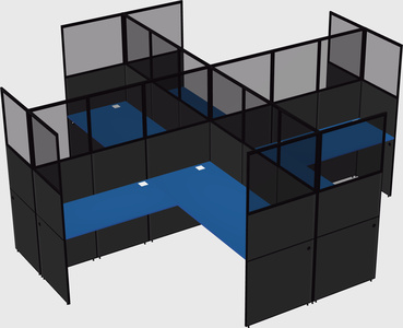 Shared l-shaped cubicles