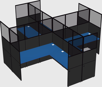 Shared l-shaped cubicles