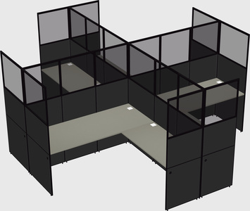 Shared l-shaped cubicles