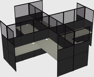 Shared l-shaped cubicles