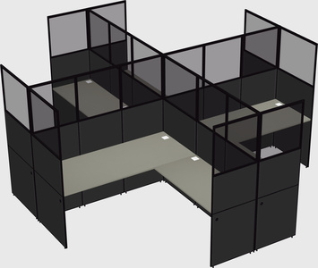 Shared l-shaped cubicles