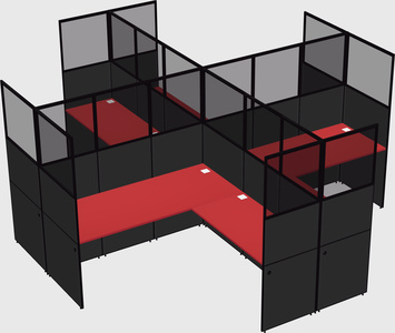 Shared l-shaped cubicles