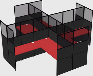 Shared l-shaped cubicles