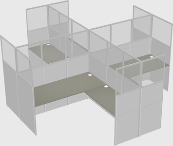 Shared L-shaped Cubicles