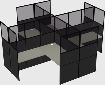 Shared l-shaped cubicles