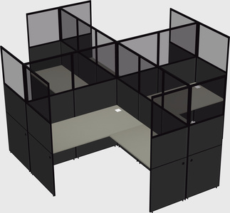 Shared l-shaped cubicles