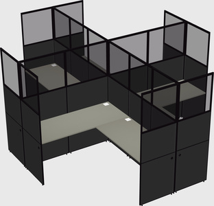 Shared l-shaped cubicles
