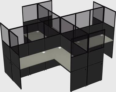 Shared l-shaped cubicles