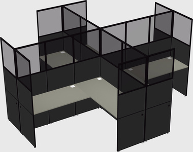 Shared l-shaped cubicles