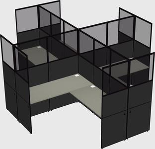Shared l-shaped cubicles