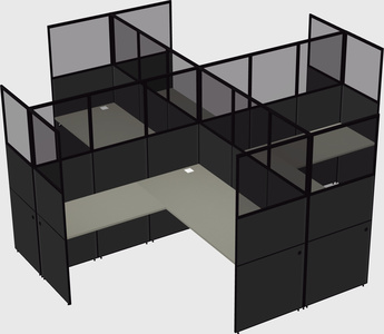 Shared l-shaped cubicles