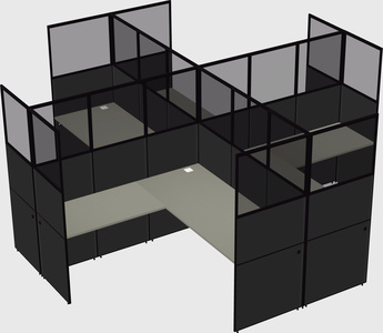 Shared l-shaped cubicles