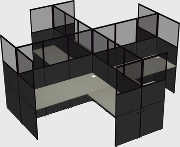 Shared l-shaped cubicles