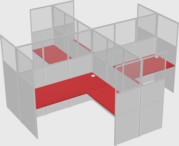 Shared l-shaped cubicles