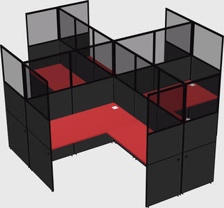 Shared l-shaped cubicles