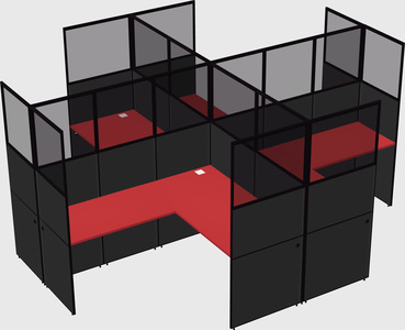 Shared l-shaped cubicles