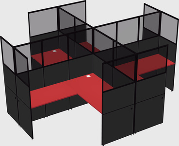 Shared l-shaped cubicles