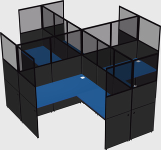 Shared l-shaped cubicles