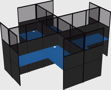 Shared l-shaped cubicles