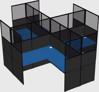 Shared l-shaped cubicles
