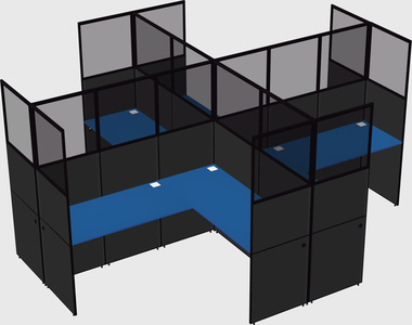 Shared l-shaped cubicles