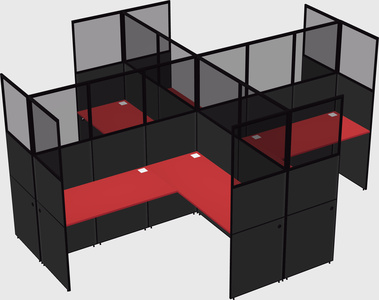 Shared l-shaped cubicles