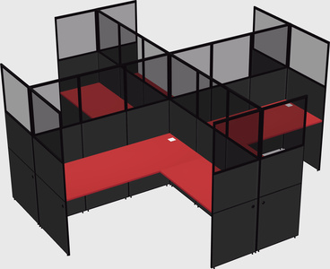 Shared l-shaped cubicles
