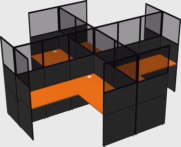 Shared l-shaped cubicles