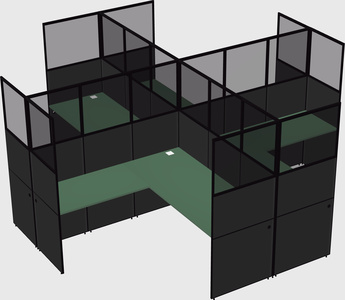 Shared l-shaped cubicles