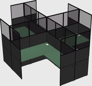 Shared l-shaped cubicles